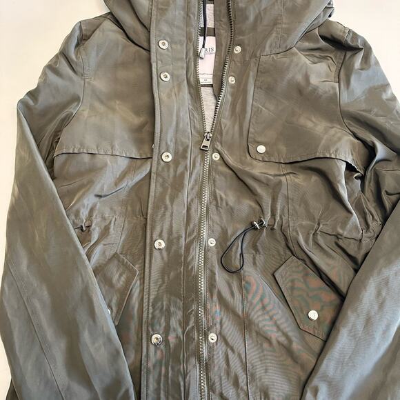 Iris Utility Jacket Parka Women's Medium M Green Hooded Coat Outdoor Casual Army - Picture 3 of 6